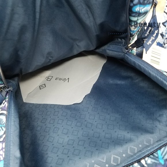 Vera Bradley Essential Expandable LG Quilted Blue Island Medallion Backpack main image 7